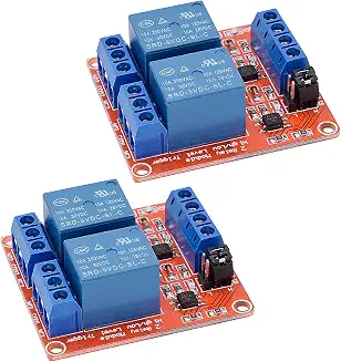 (2-Channel 5V Relay Module with Optocoupler High/Low Level Trigger)
