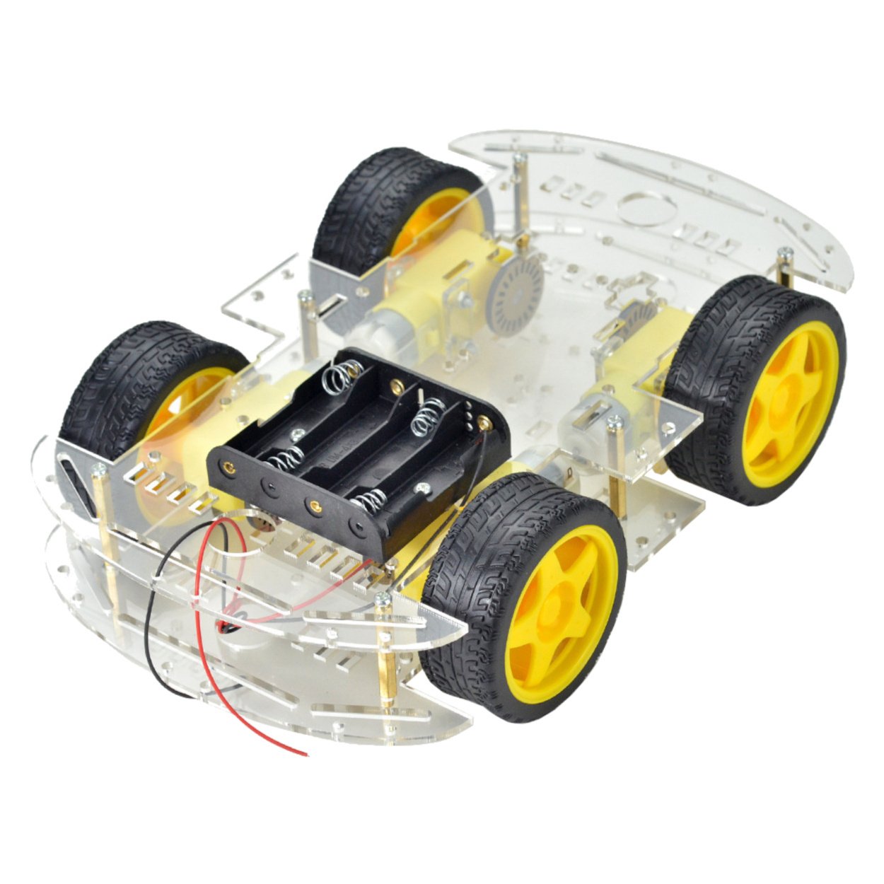 4WD Robot Car Chassis Kit with Speed Encoder Wheels 2 Floor